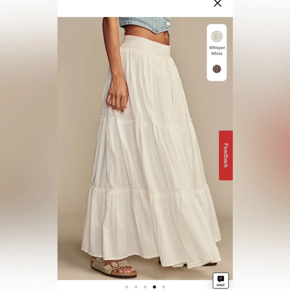 Lucky Brand White Cotton Maxi Skirt - Picture 2 of 4